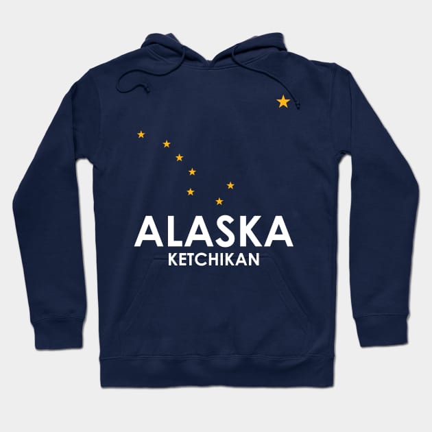 Ketchikan Alaska for Alaskan Cruise with Flag Stars Hoodie by KevinWillms1